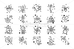 Royalty Free Vector Graphics Elements Pack for Diwali Celebration Designs