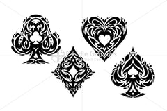Playing Cards - Tribal Vector Symbols Set