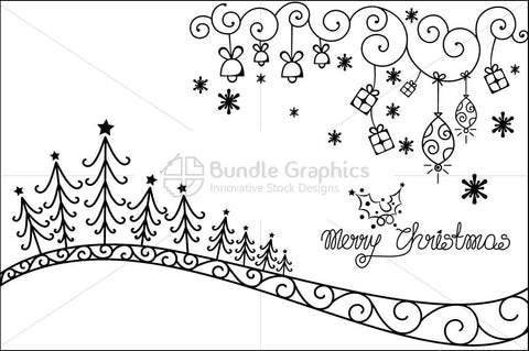 Christmas Celebration Decorative Vector Illustrative Template Design Element