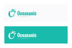 Oceanic - Ocean Tides Alphabetic Stock Logo Template of Natural Elements