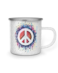 Enamel Cup with Curved Steel Ring Mockup- 2 Views