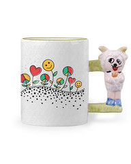 Baby Animal Lamb Handle Coffee Mug Design Mockup