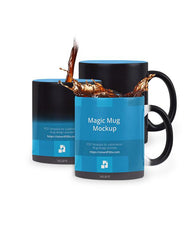 Black Magic Coffee Mug Design Mockup 