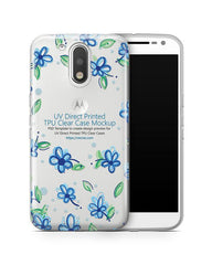 Motorola Moto G4 UV TPU Clear Case Design Mockup 2016 (Front-Back)