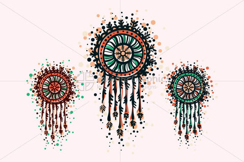 Dream Catcher - Freehand Organic Shapes Decorative Graphics