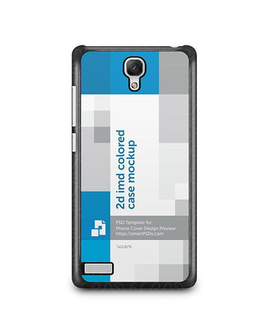Xiaomi Redmi Note 2d IMD Colored Mobile Case Design Mockup 2014